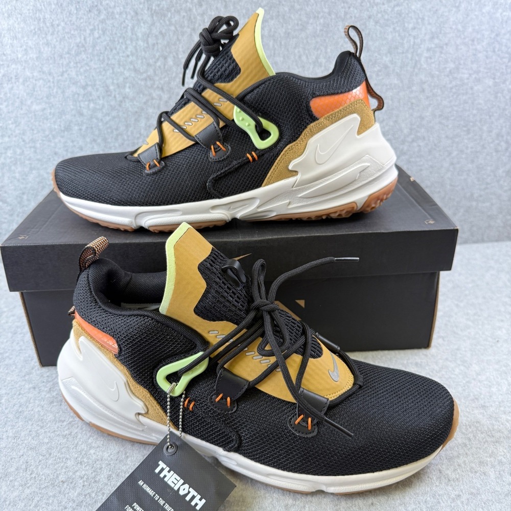 Nike Zoom Moc THE10TH AT8695-001 Black Phantom Club Gold SIZE 10.5 Sneakers